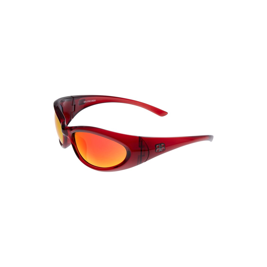 【BALENCIAGA】Sporty B Round Af サングラス Sporty B Round Af Sunglasses in Red | Balenciaga US