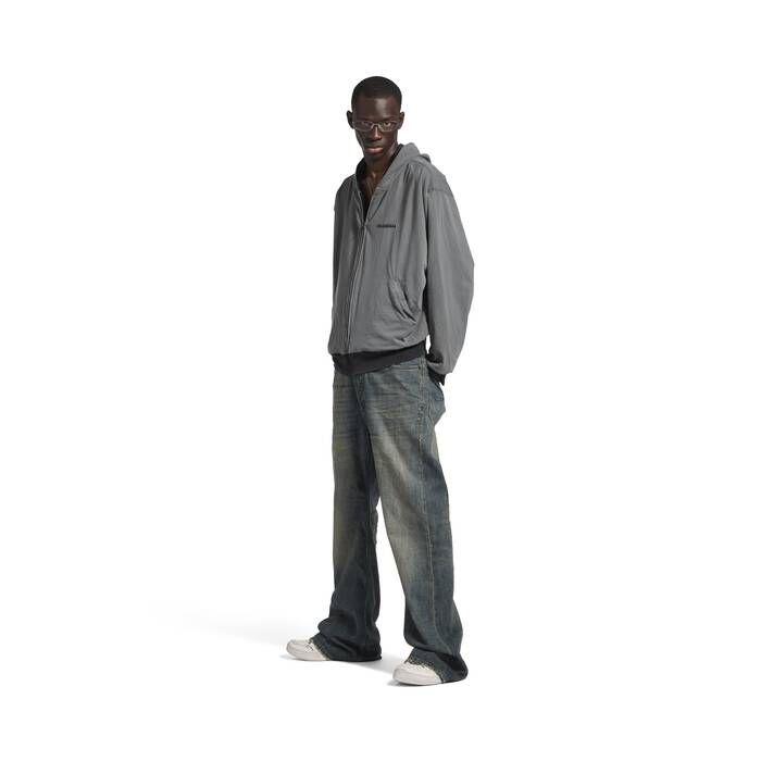 balenciaga back reversible zip-up hoodie