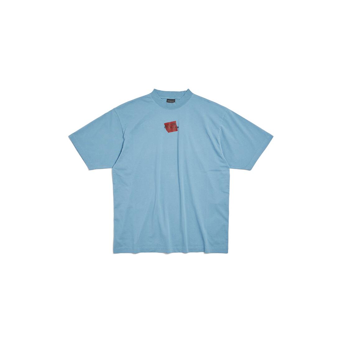 Men's Taped Balenciaga Back T-shirt Medium Fit in Grey Blue