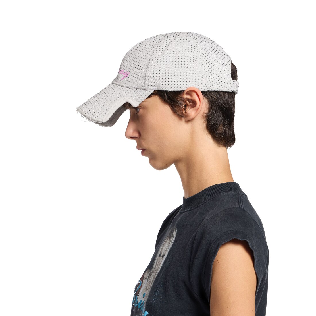 【BALENCIAGA】Britney Spears Series キャップ ラインストーン Balenciaga Music | Britney Spears Series Cap in Faded Black