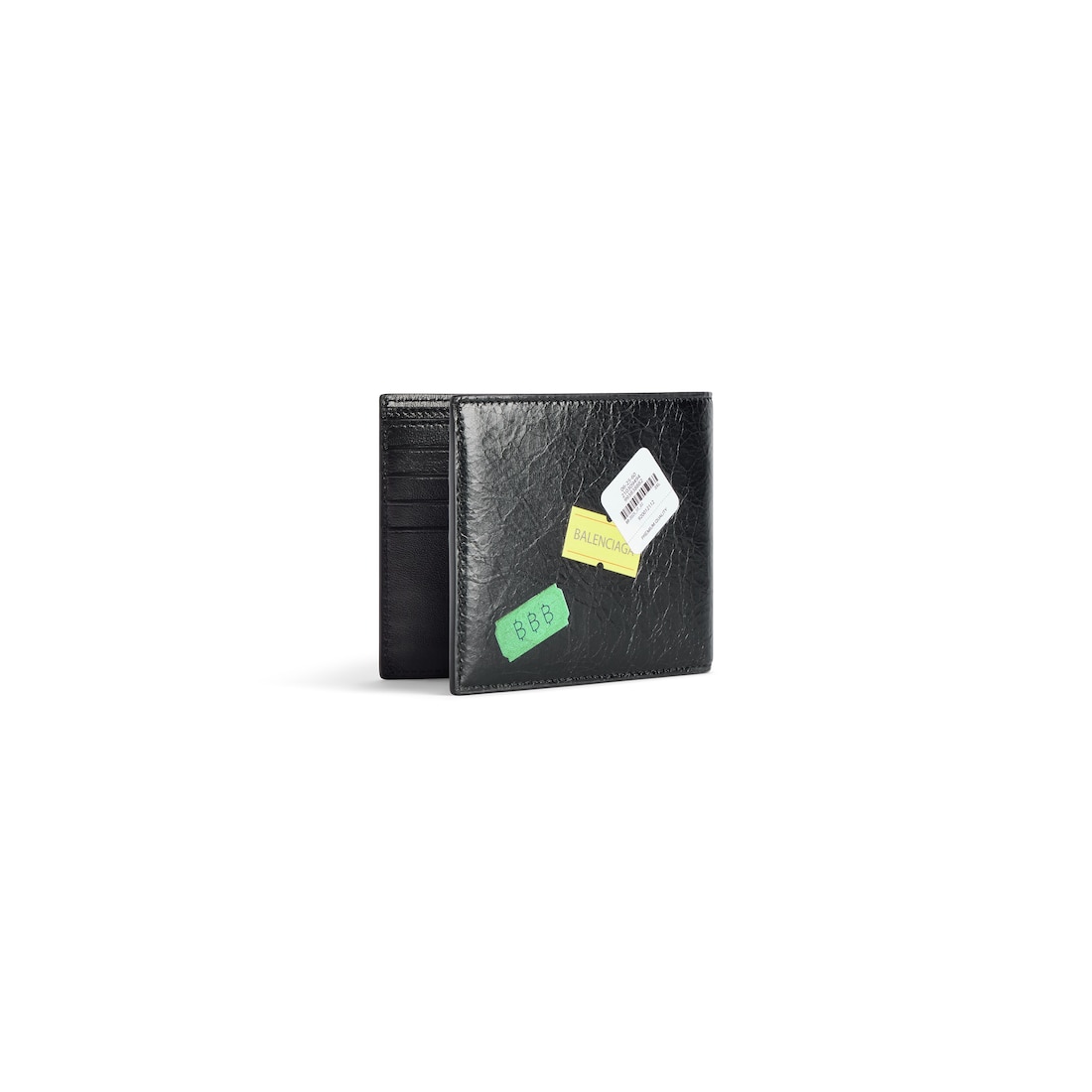 Men's Cash Square Folded Wallet in Black/multicolor