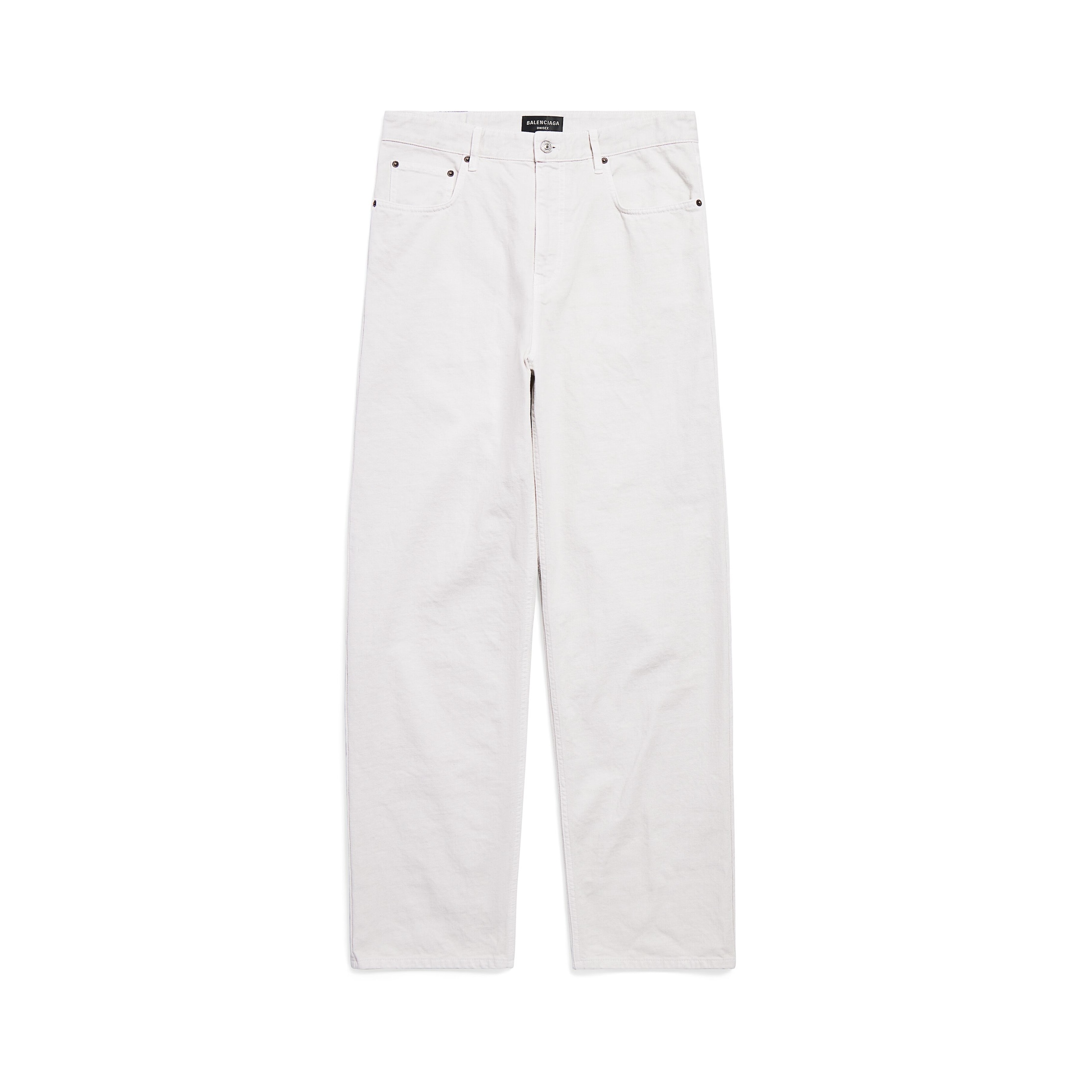 Balenciaga Loose Fit Jeans - White - Unisex - S - Cotton