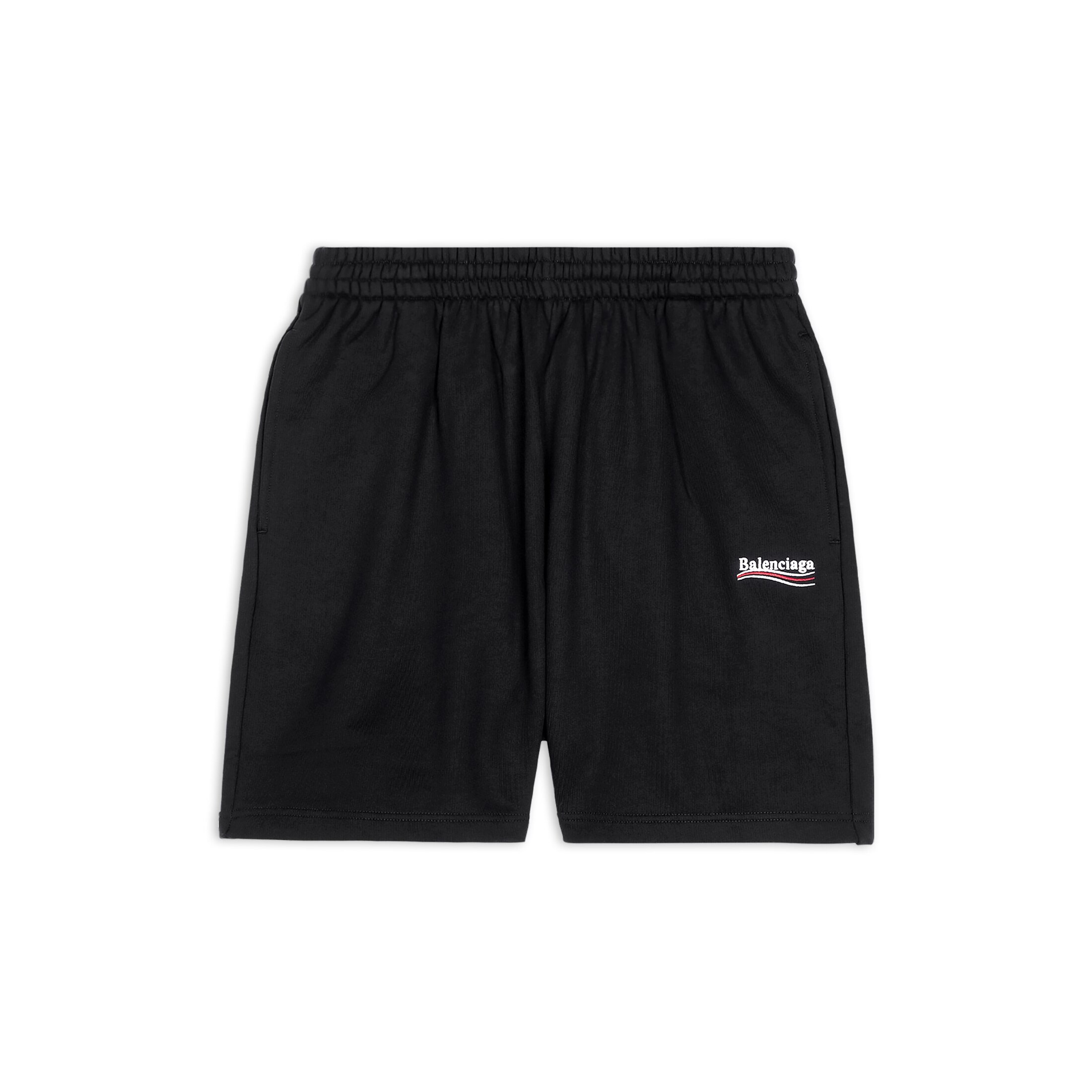 Balenciaga Political Campaign Sweat Shorts - Black - Man - M - Cotton