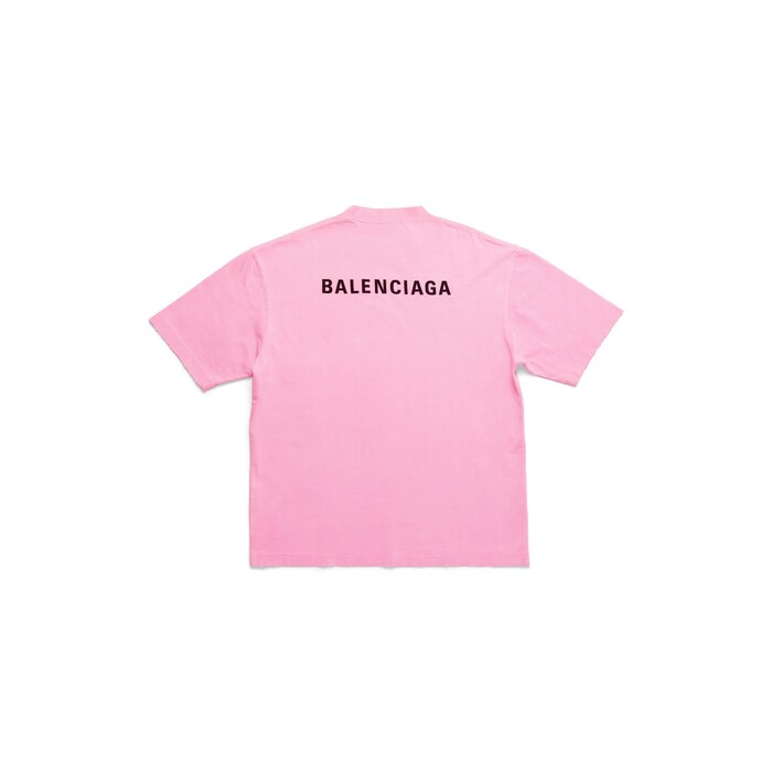 Mens pink balenciaga t shirt Clearance
