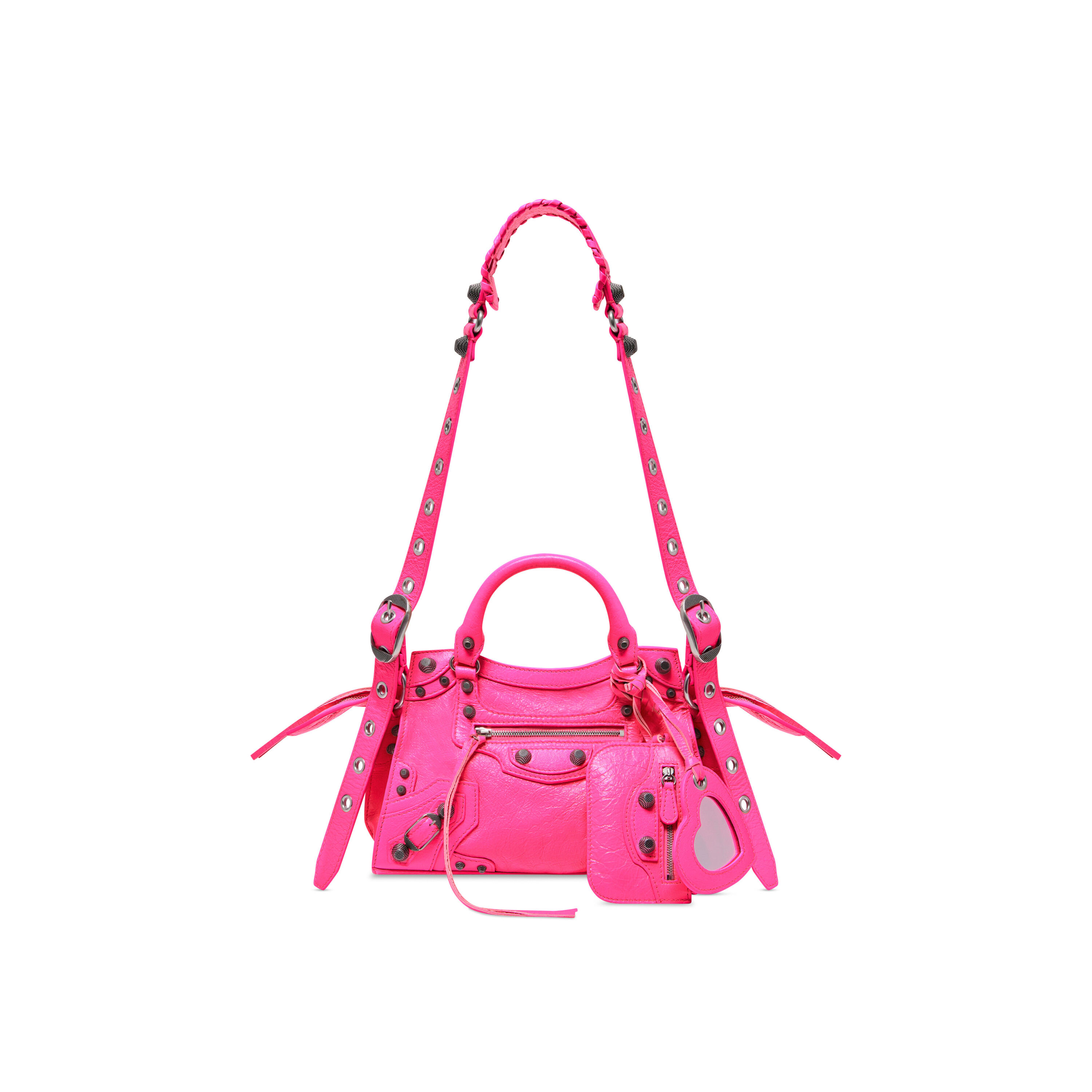 Women's Neo Cagole Xs Handbag in Fluo Pink | Balenciaga US