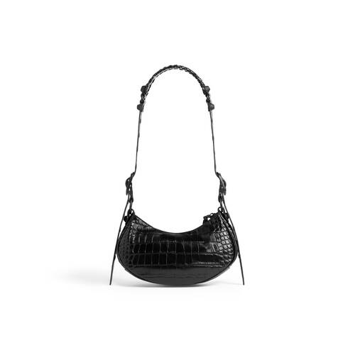 Women's Le Cagole Xs Shoulder Bag In Extra Supple Crocodile 