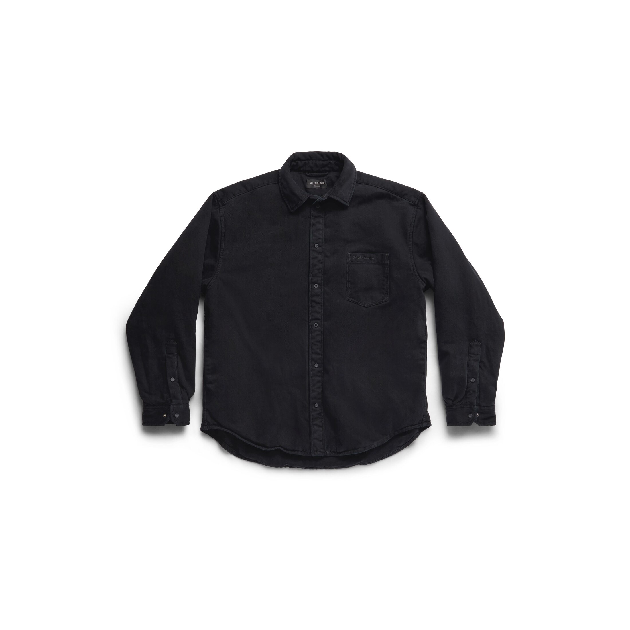 Camicia Imbottita Balenciaga Large Fit - Nero - Uomo - L - Cotone
