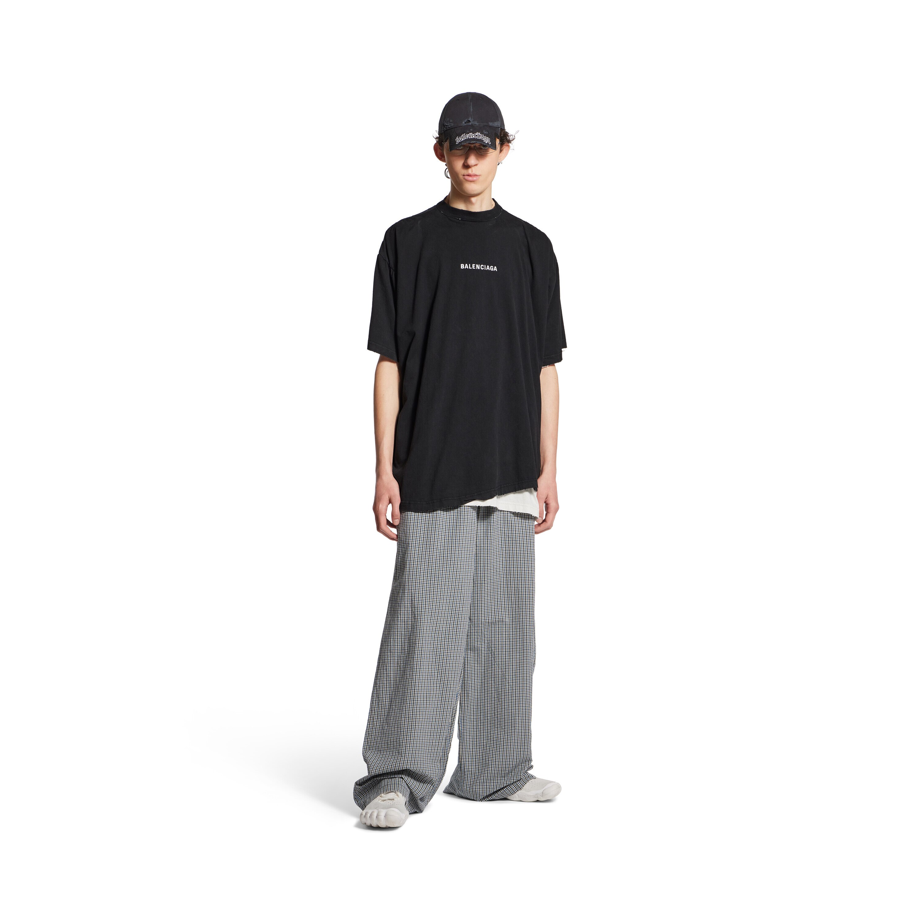 【関税送料込み】BALENCIAGA POLITICAL CAMPAIGN ダブル Tシャツ Men's Political Campaign Double T-shirt in Navy/white/red
