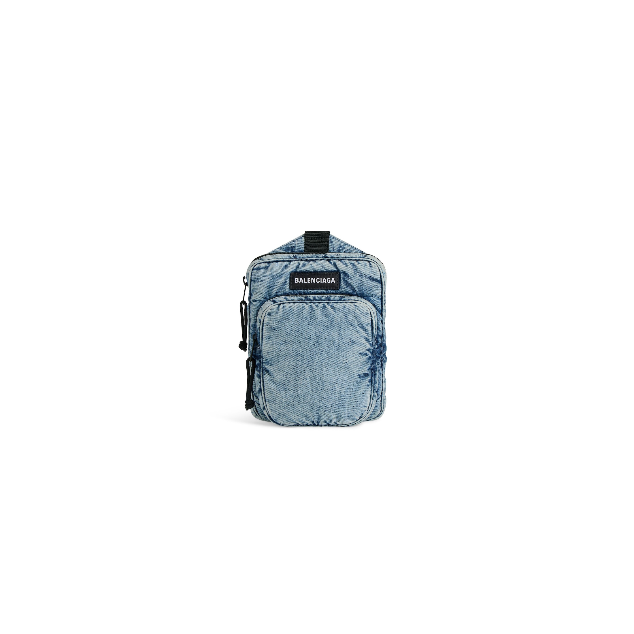 Balenciaga Bolso Bandolera Messenger Explorer En Tejido Vaquero - Azul - Hombre -Algodón,Poliamida, Poliéster