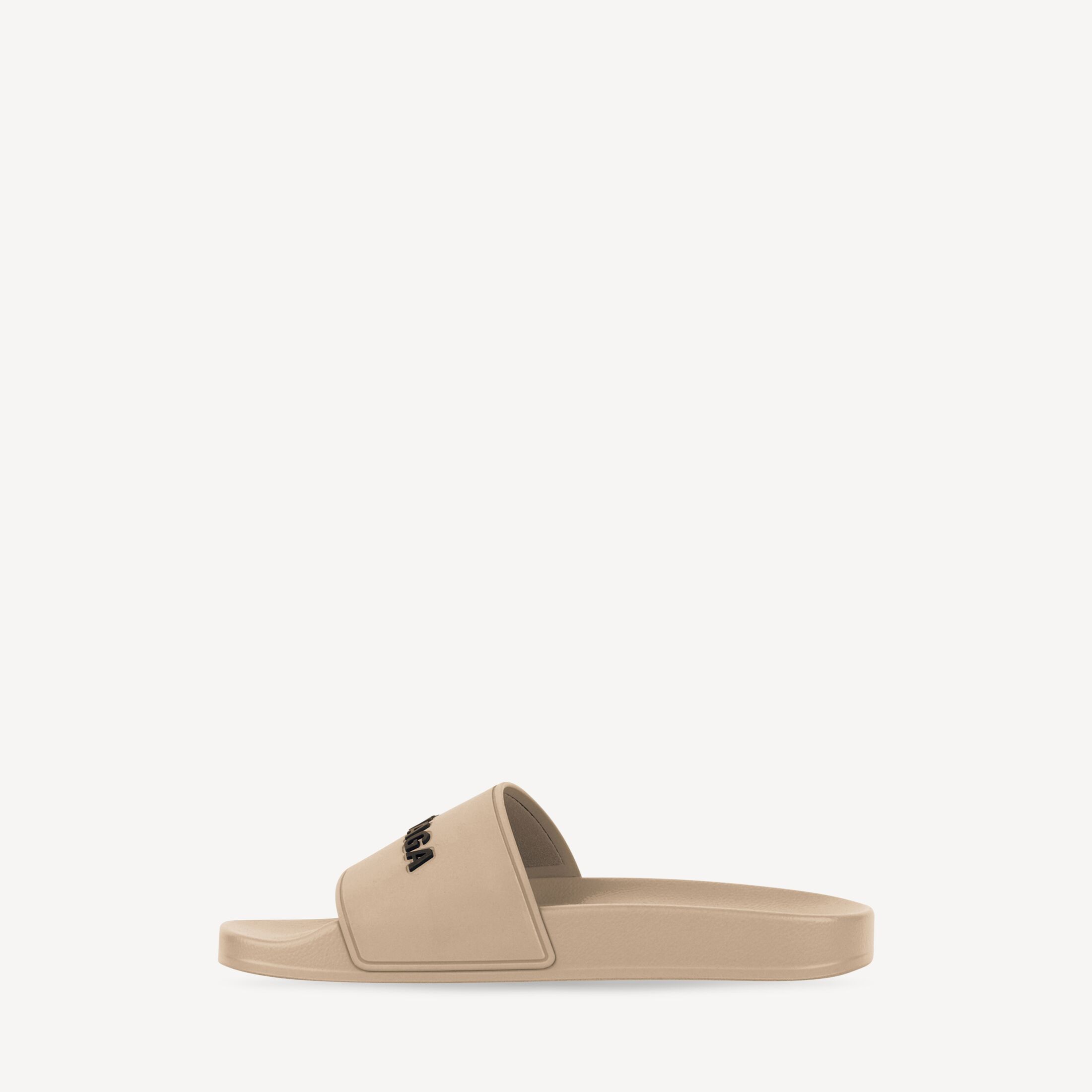 Women's Pool Slide Sandal in Beige Balenciaga US