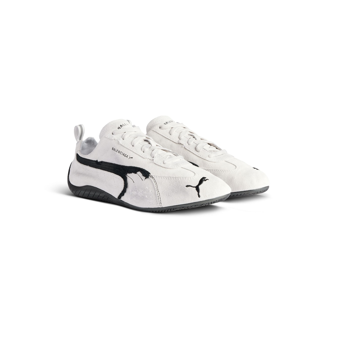 Speedcat Suede Balenciaga in White/black