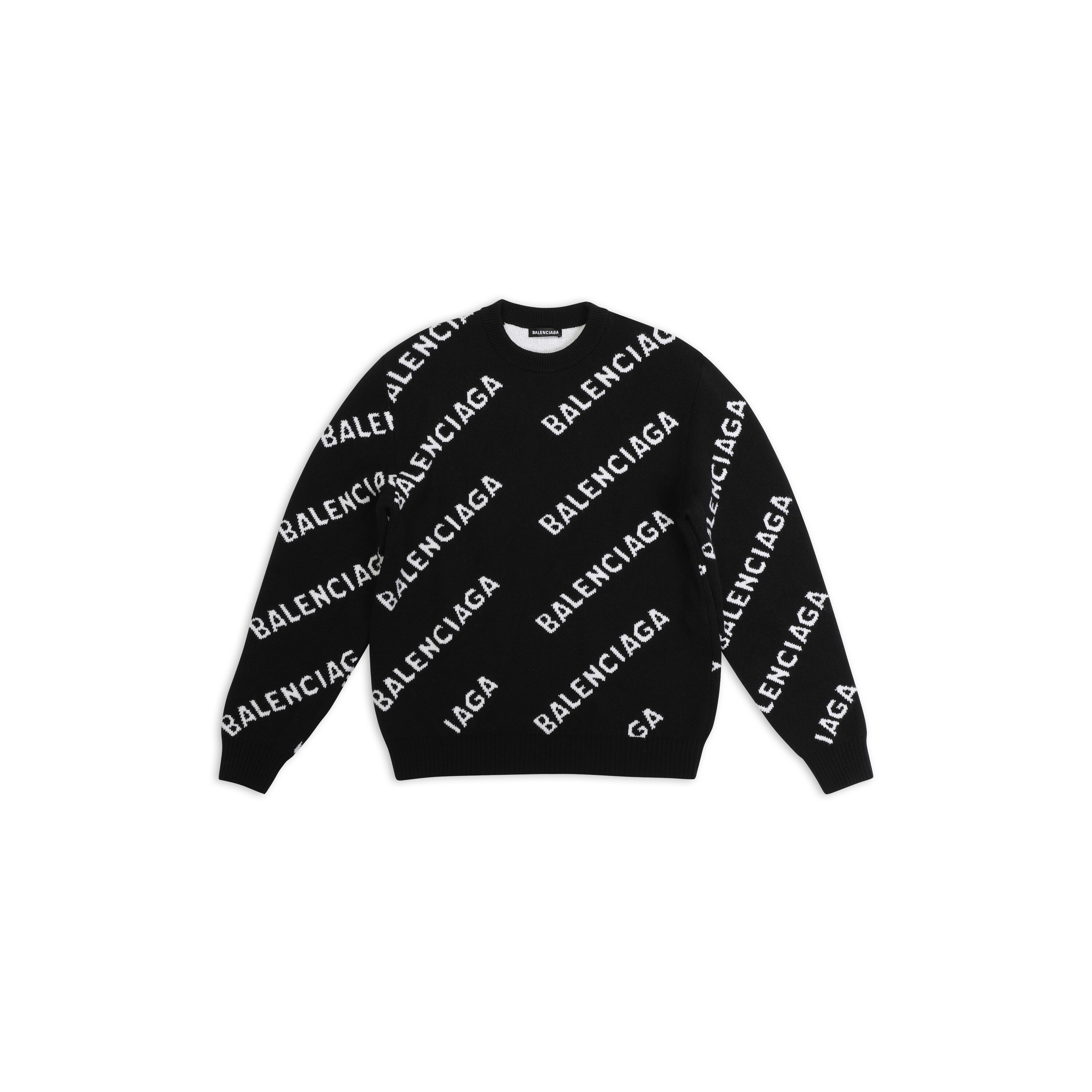 ブラック の メンズ ロゴ総柄セーター | Balenciaga JP