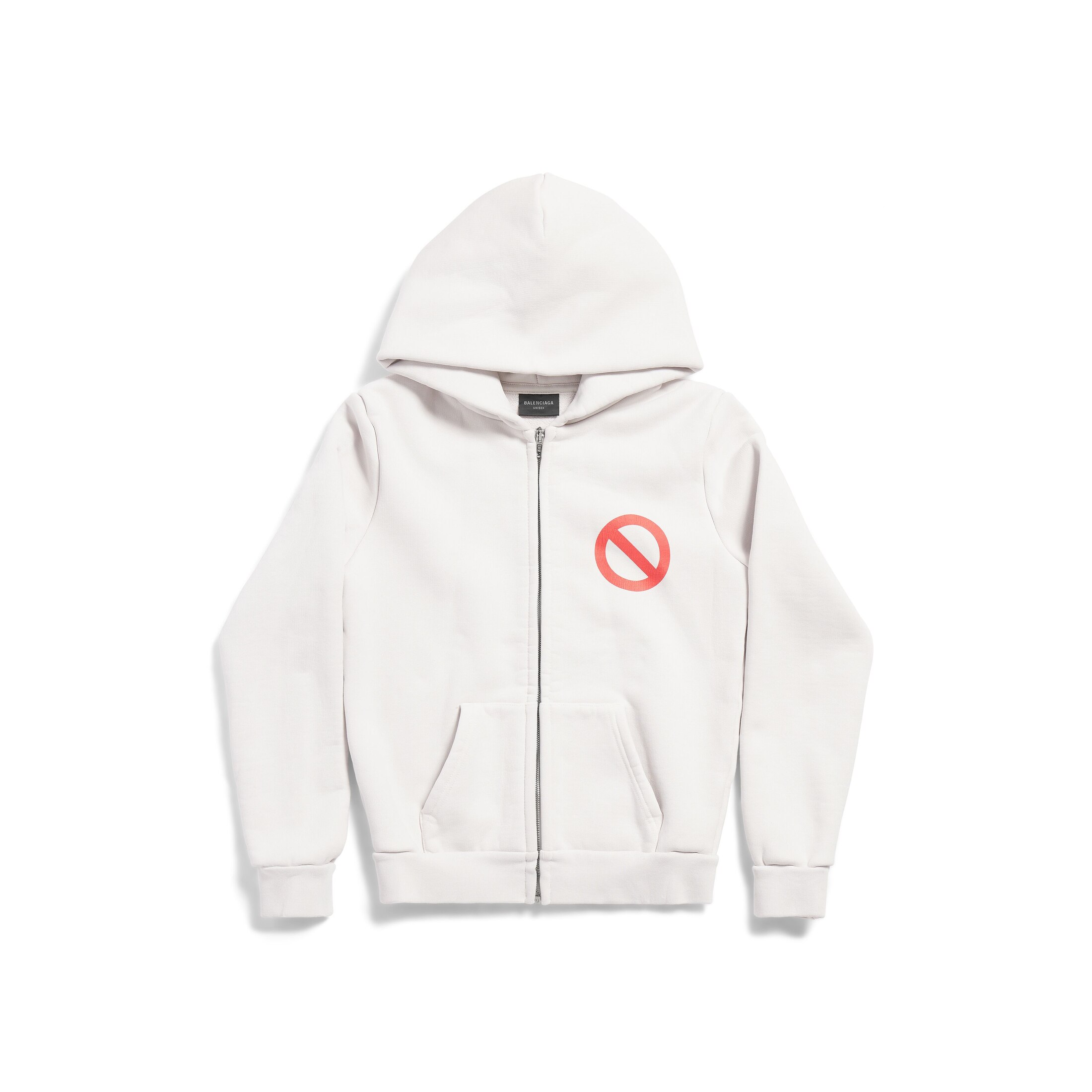 Balenciaga Music | BFRND Series Zip-Up Hoodie Small Fit - White - Unisex - XS - Cotton