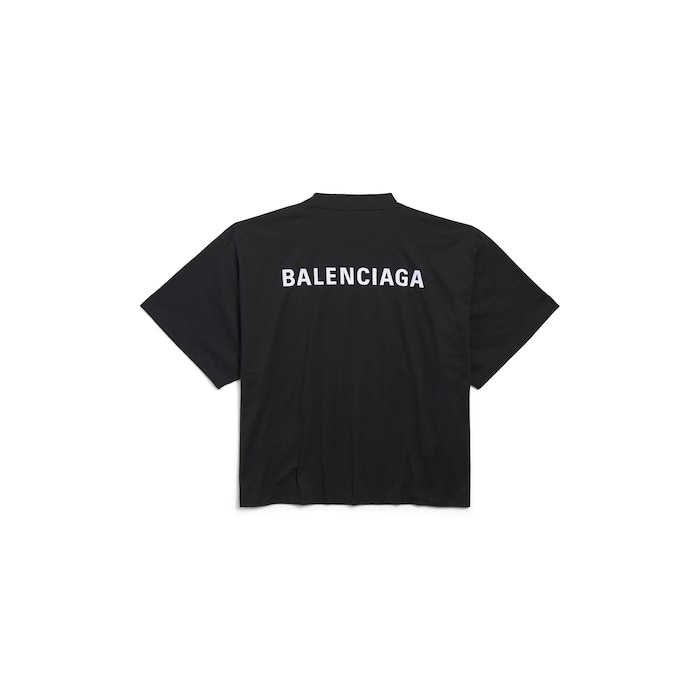 balenciaga back cropped t-shirt