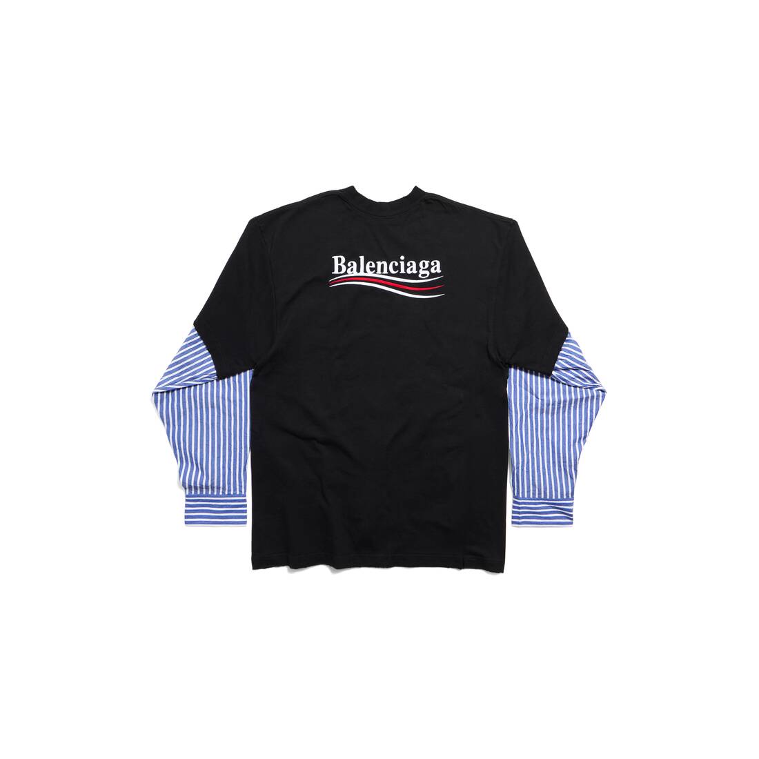 Men's Political Campaign Layered T-shirt in Black