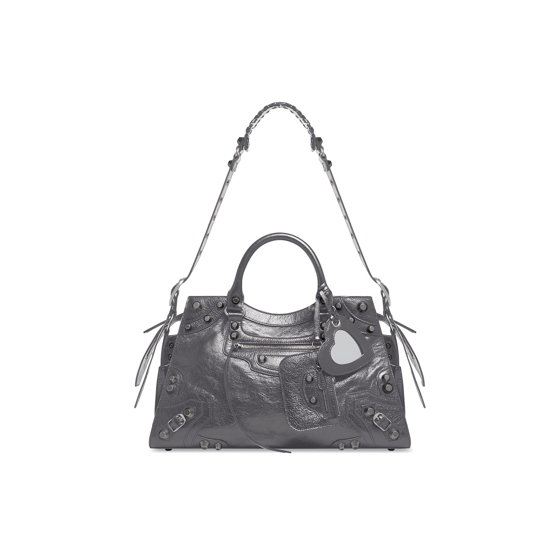 Women s Neo Cagole City Handbag in Dark Grey Balenciaga US