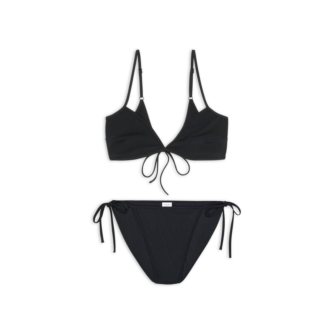 Treinstation Sanders Tegen Women's Minimal Bikini Set in Black | Balenciaga US
