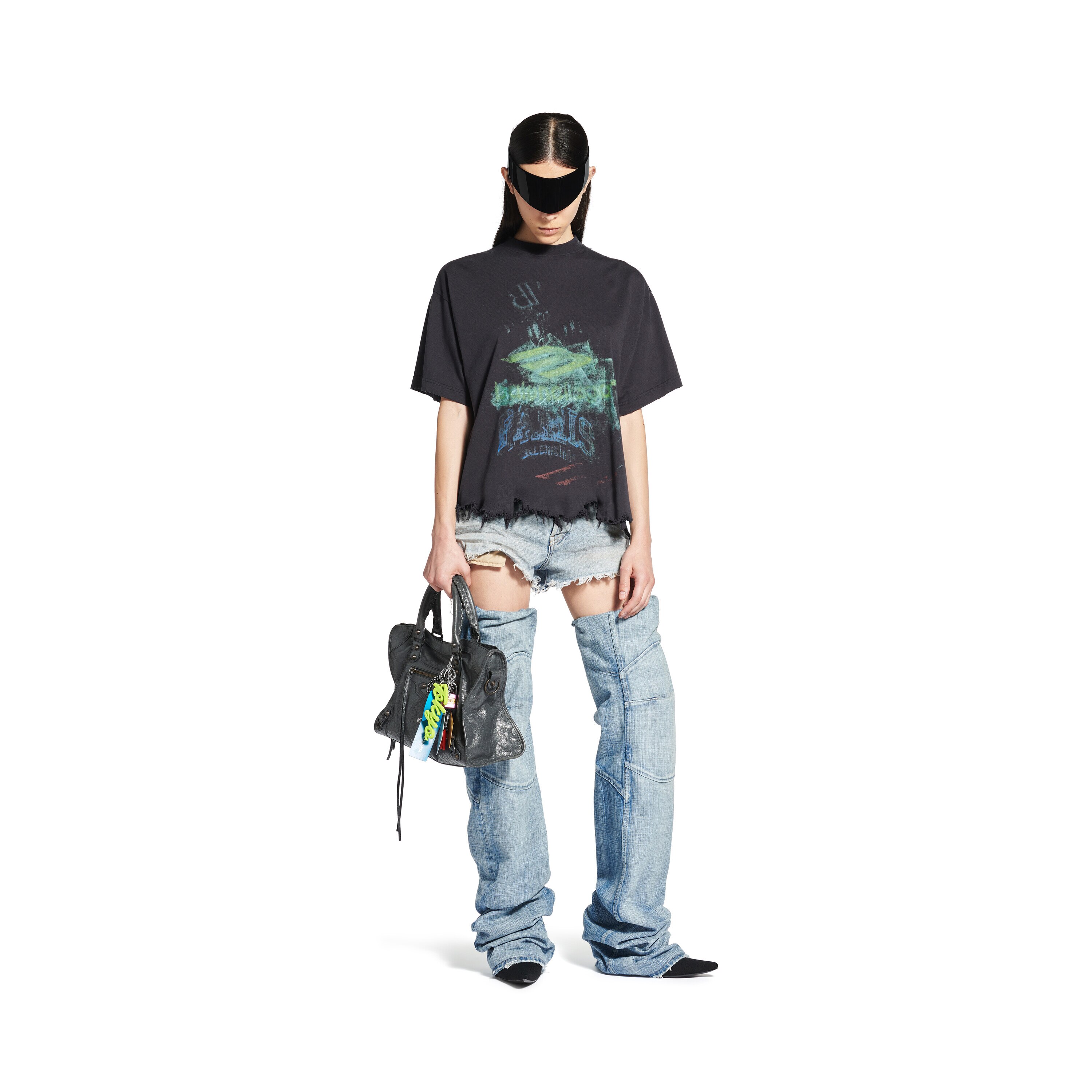 ホワイト の ウィメンズ DIY Imprint Cropped Tシャツ