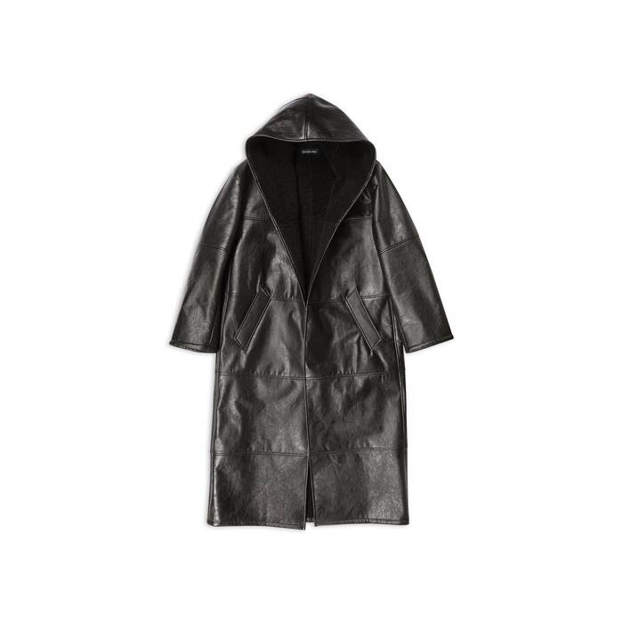 maxi hooded wrap coat