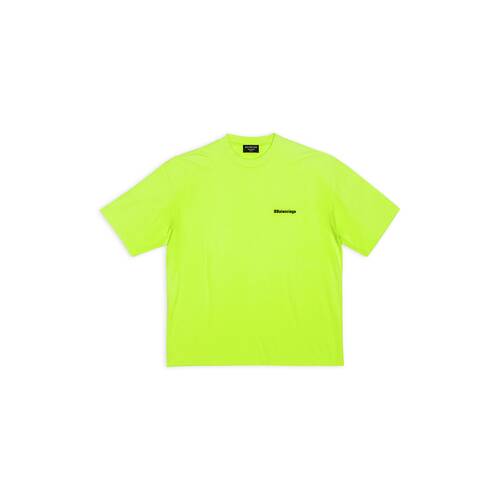 Balenciaga Political Logo Cotton Jersey Tshirt in Yellow for Men  Lyst