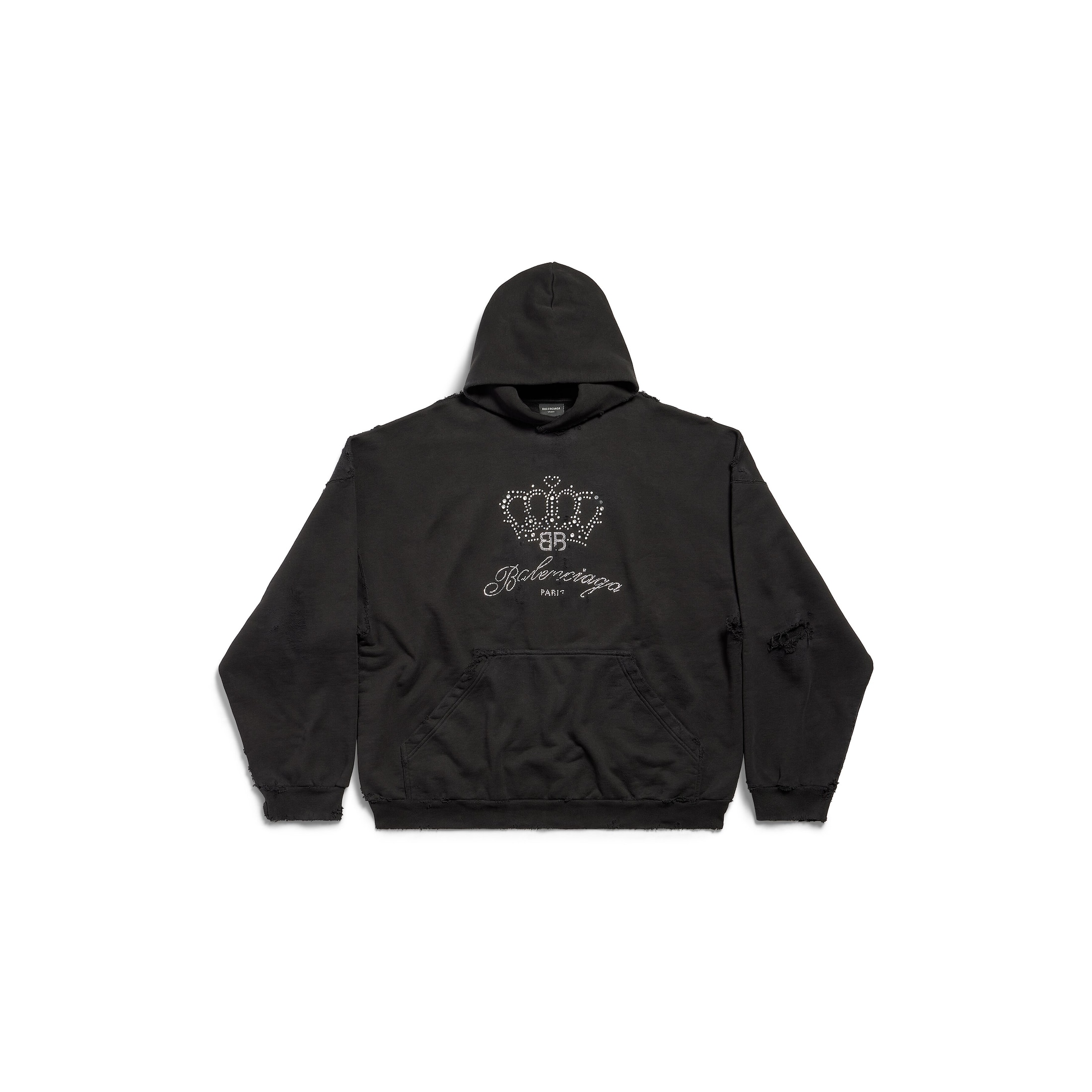 Balenciaga BB Motel Hoodie Oversized - Black - Unisex - 2 - Cotton