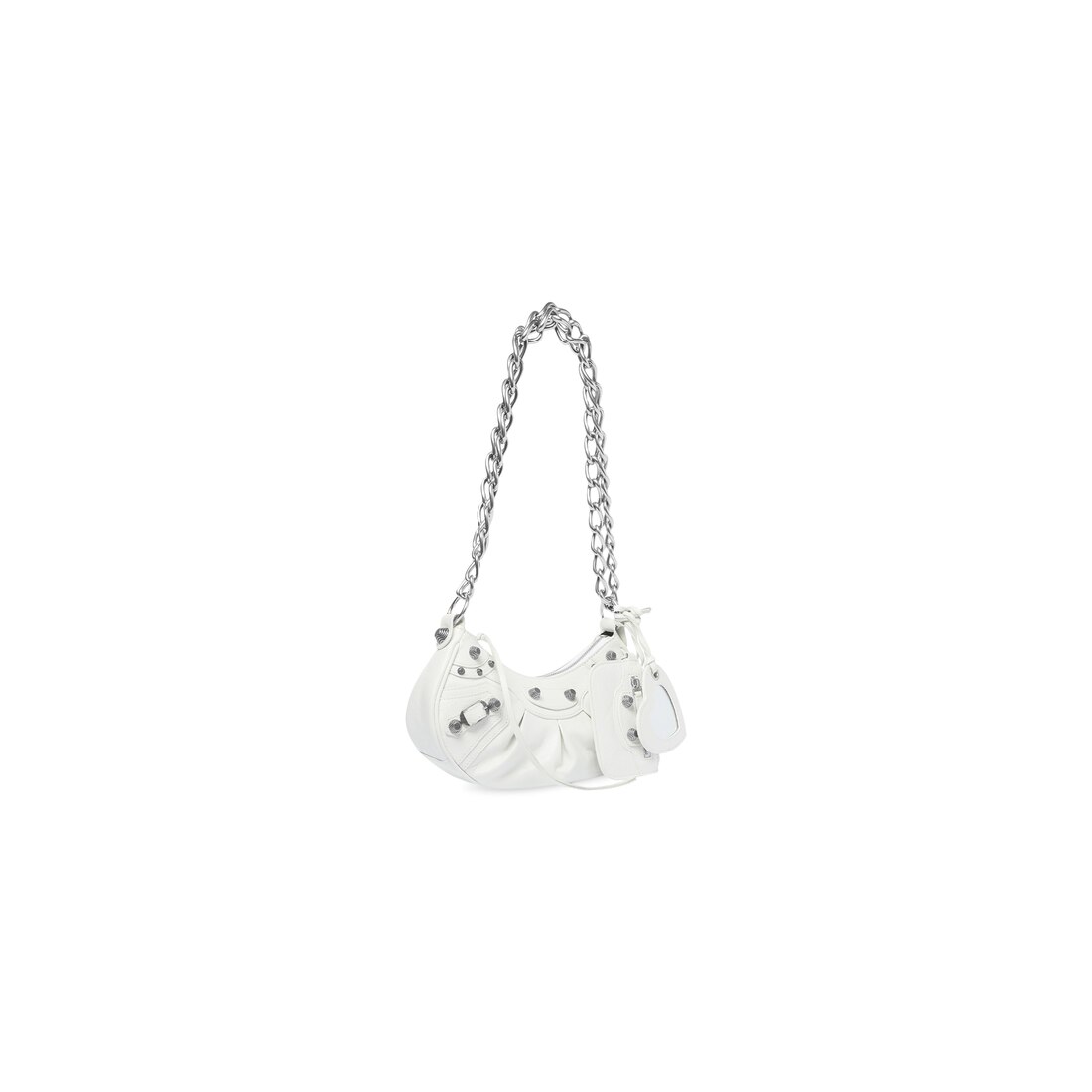 Women's Le Cagole Xs Shoulder Bag With Chain  in Optic White