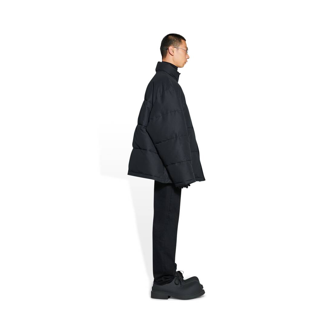 Lad os gøre det melodisk bronze Men's Boxy Puffer Jacket in Black | Balenciaga US
