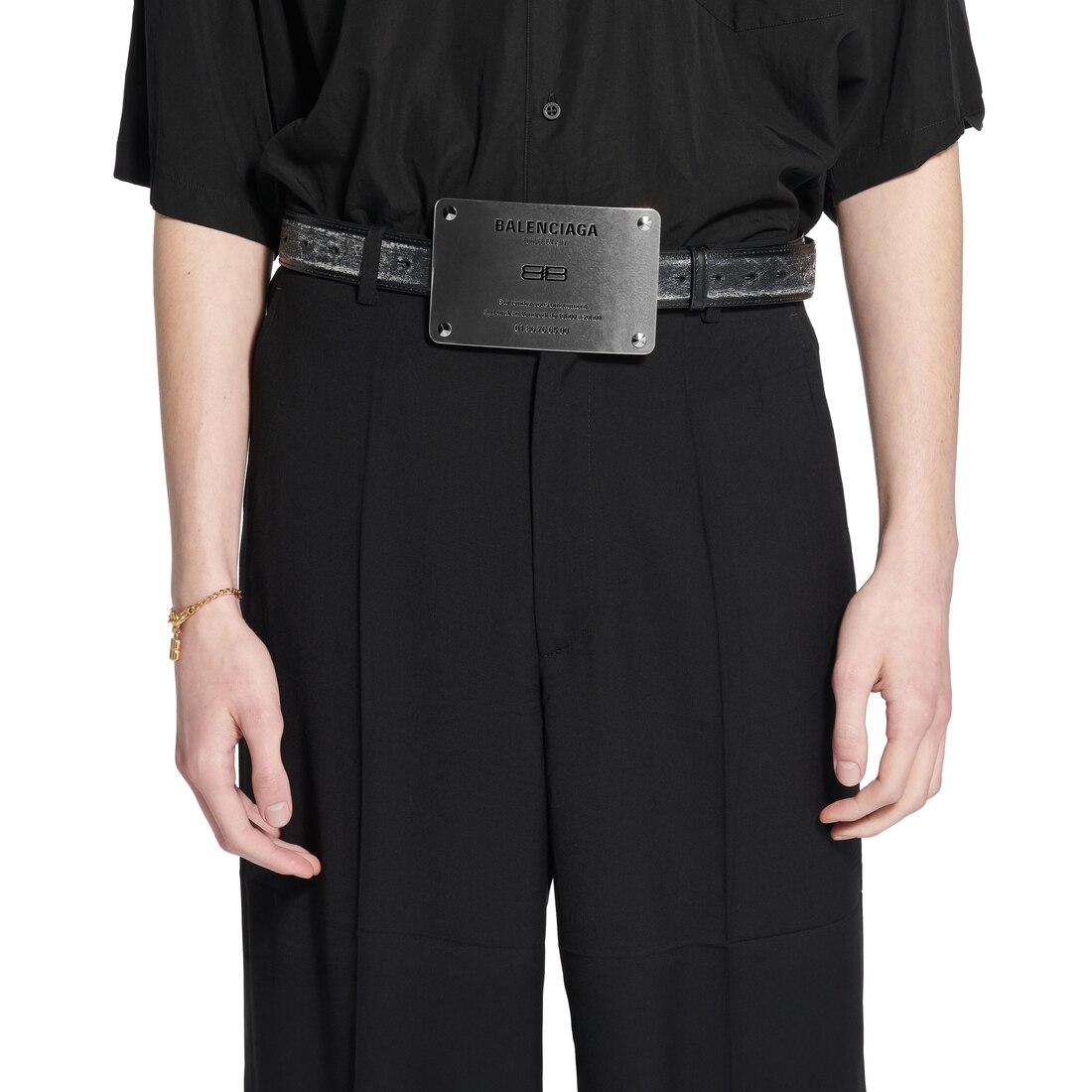 BALENCIAGA Nano スリム ブレスレット ゴールド 直営店買付【バレンシアガ】B CHAIN スリムブレスレット