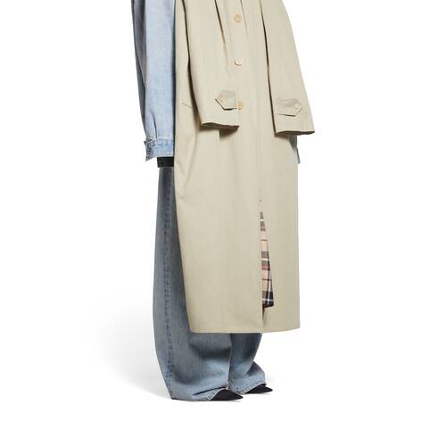 Women's Hybrid Carcoat in Beige | Balenciaga US