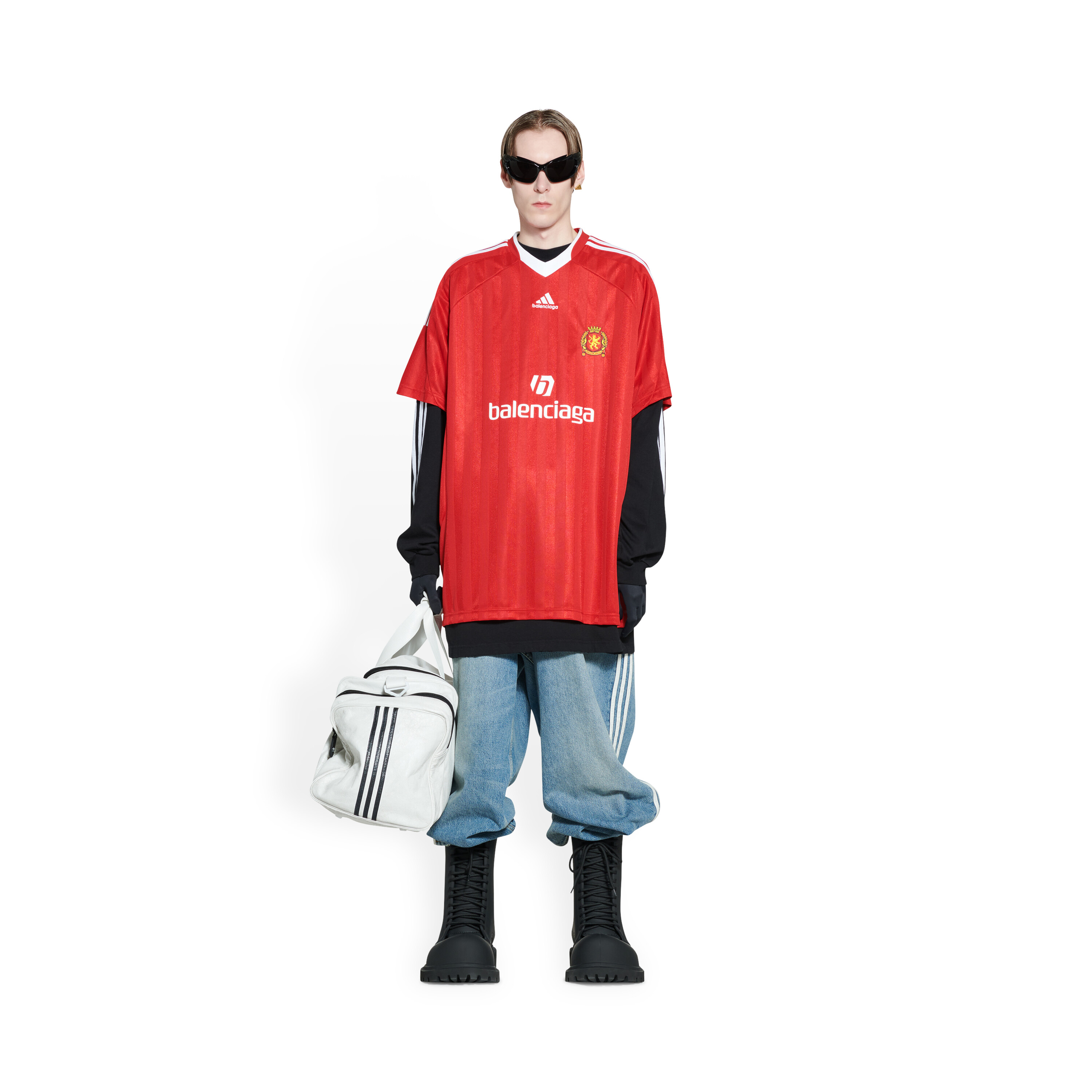 Balenciaga / Adidas Soccer Tシャツ Oversized で レッド | Balenciaga JP