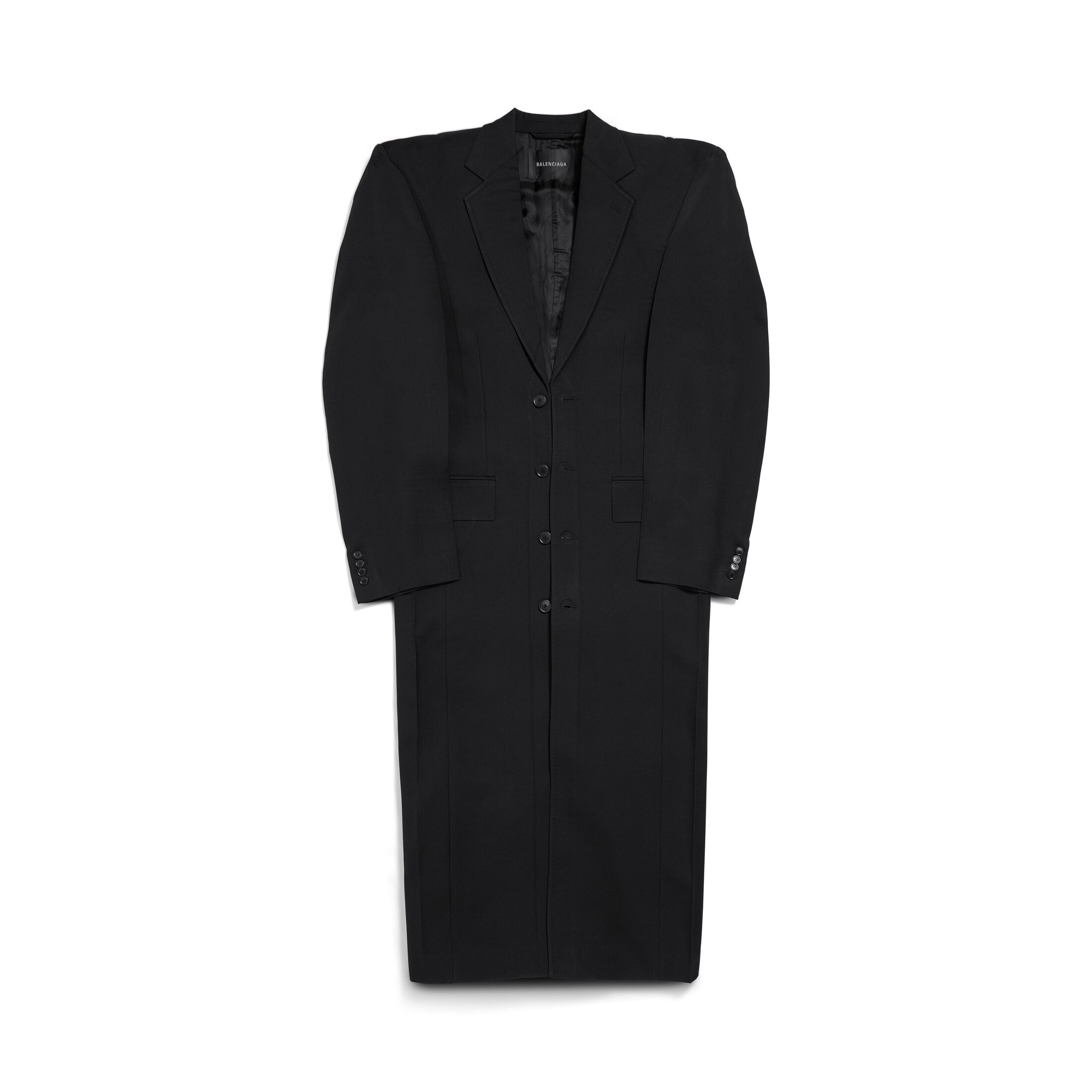 Balenciaga Manteau Boxy Cut Away - Noir - Unisexe - 1 - Laine